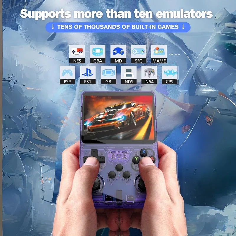 R36S Retro Video Game Console 3.5 Inch IPS Screen Linux System Handheld Game Consola Open Source Portable Game Player Boys Gift