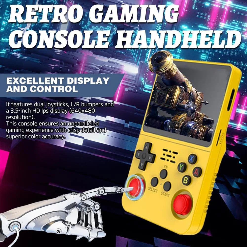 R36S Retro Video Game Console 3.5 Inch IPS Screen Linux System Handheld Game Consola Open Source Portable Game Player Boys Gift
